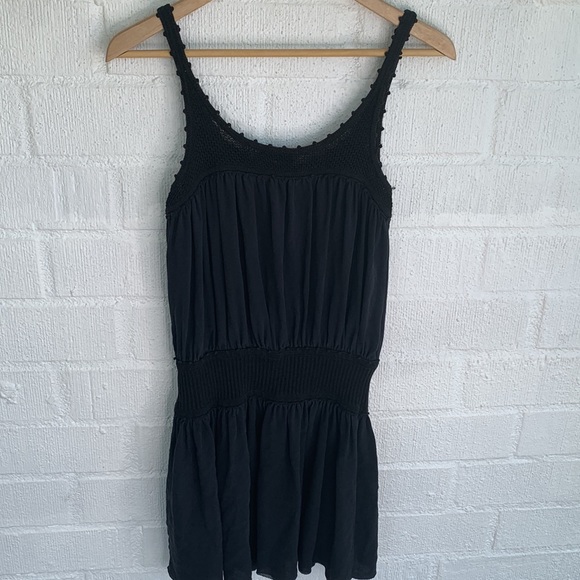 Anteprima Black Crochet Modal Ruffle Mini Dress sz 38 4/6 - Picture 6 of 9